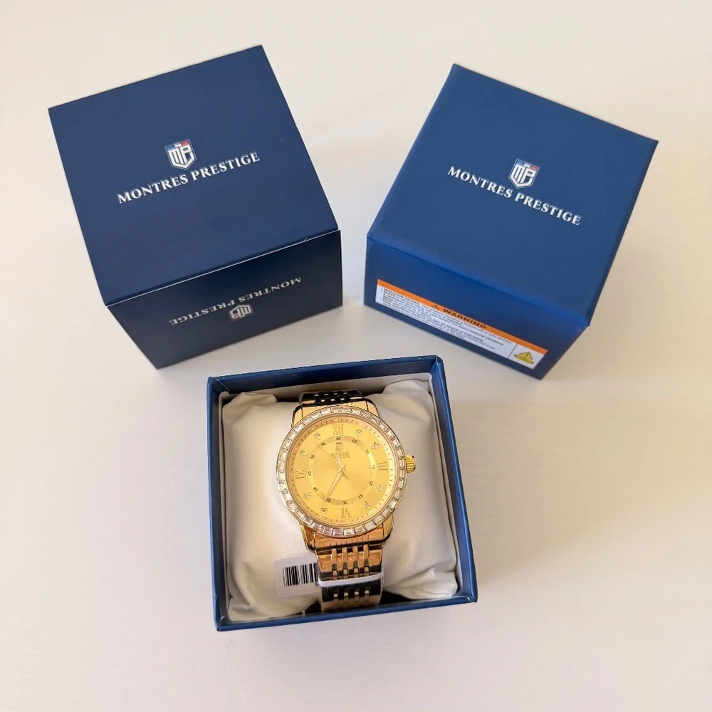 New! Montres Prestige X Invicta Men's Gold Watch, Authentic